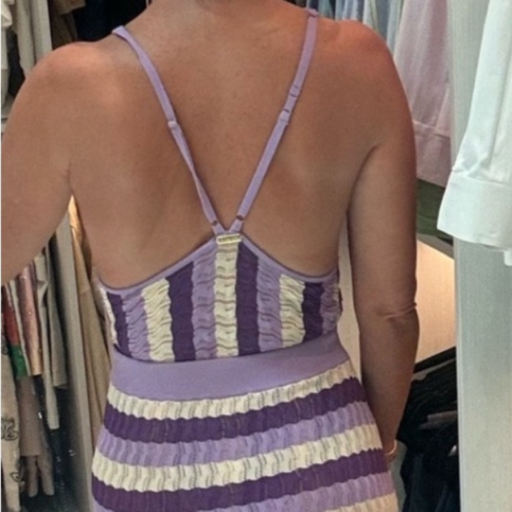 Dodo Bar Or Liv Striped Pointelle Knit Bodysuit.